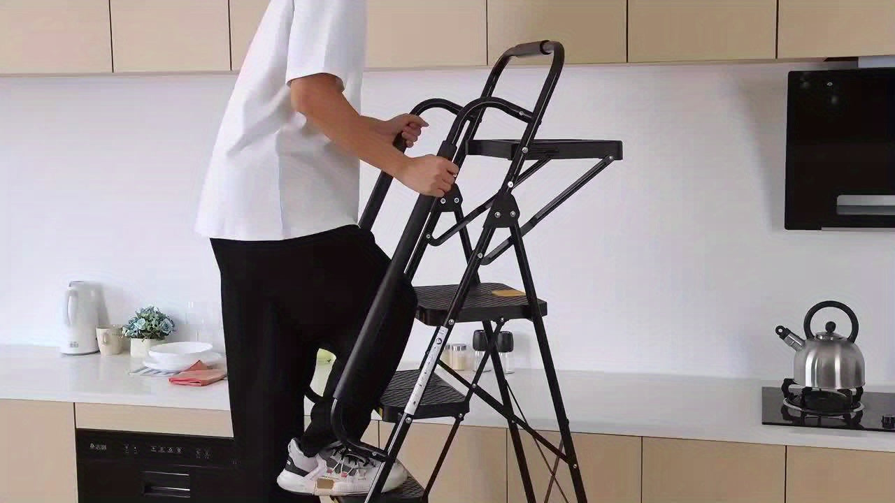 TOOLF 6 Step Ladder Tool Platform And Handrails 800 Lbs