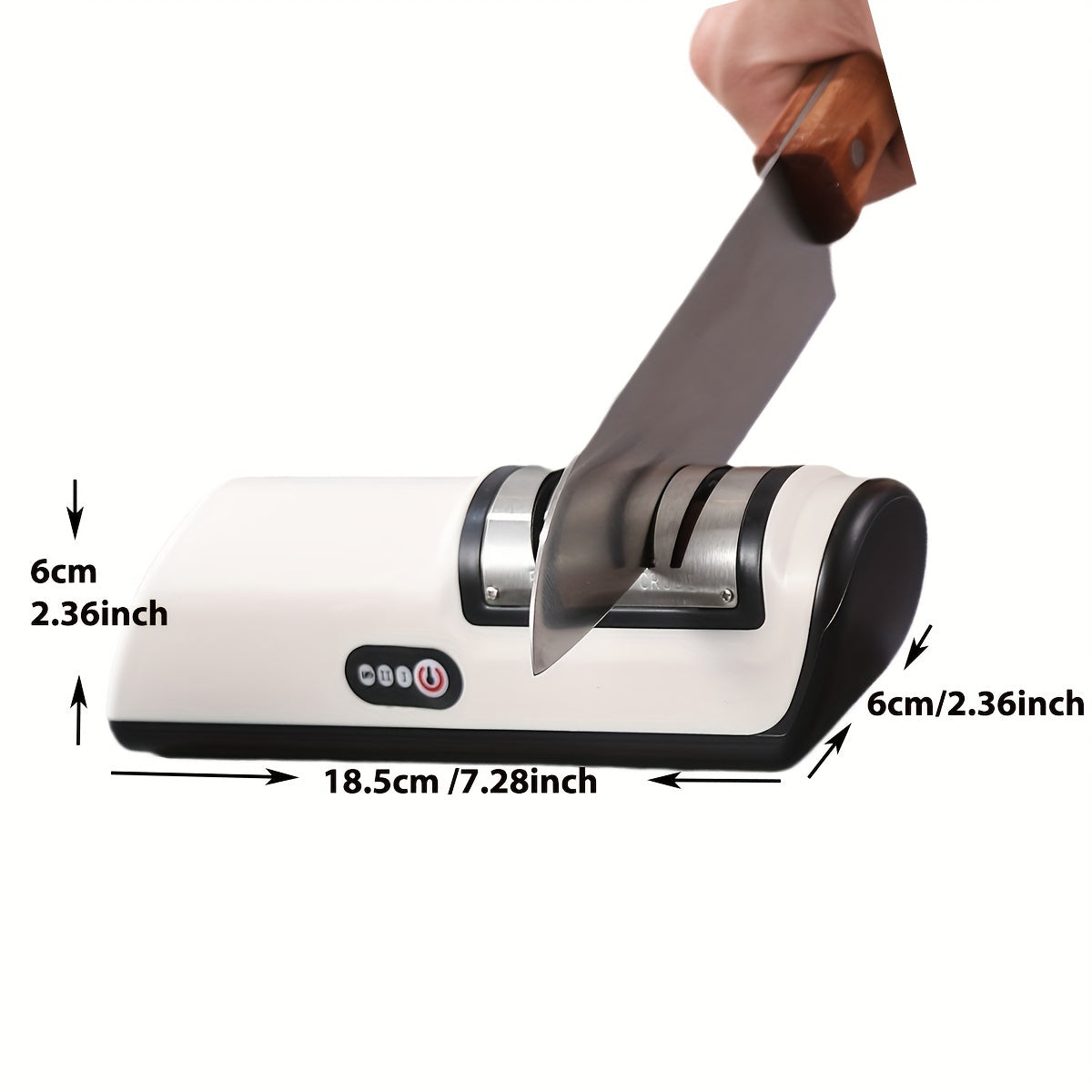 Professional USB Rechargeable Electric Knife Sharpener, 2-Stages Knife Sharpeners 20-Degree Straight Edge, for Kitchen Knives Sharpening and Polishing, Fit for chef knives, slicing knives, santoku knives, paring knives pocket