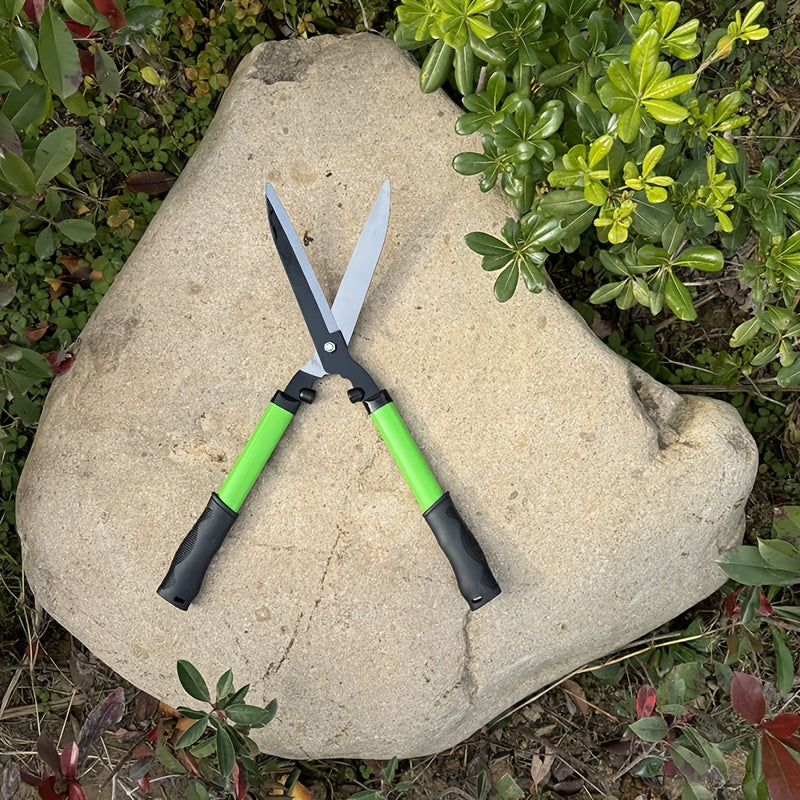 3Pcs Gardening Pruning Shears Set 55Mn Steel Thick Blades Lawn Hedge Clippers