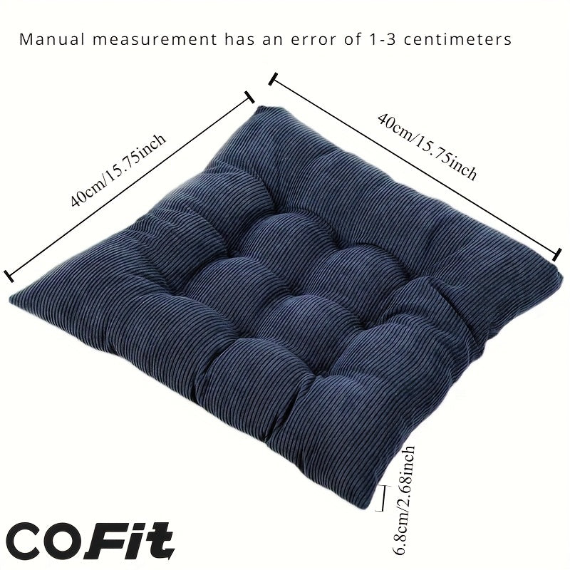 4-Pack Solid Color Polyester Chair Cushions - No Electricity Required, Durable Fabric, Plush Design, Suitable for Garden Chairs, Restaurant Chairs, Car Seats and Office Chairs