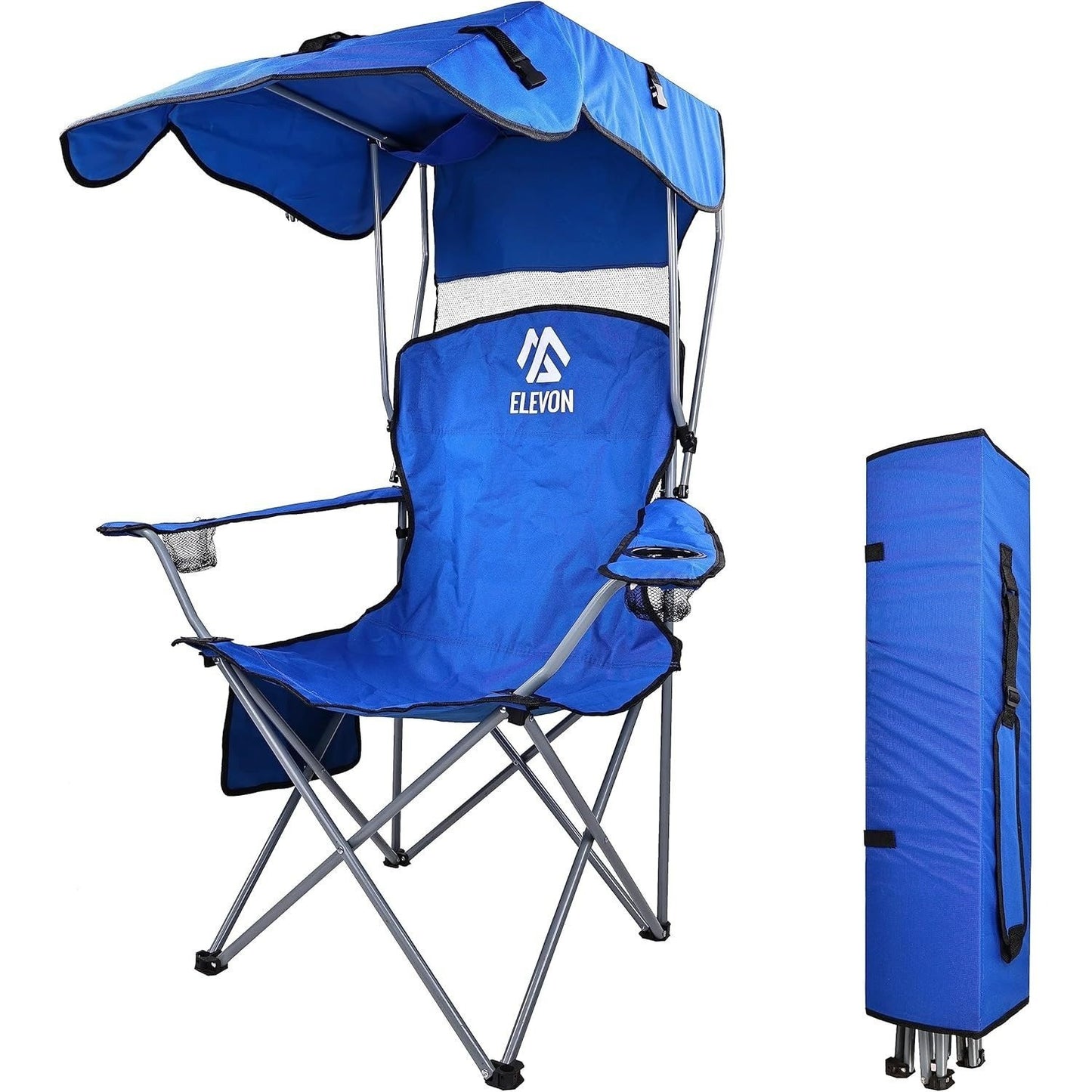 BalanceFrom Canopy Chair Folding Camping Recliner Support with Carrying Bag
