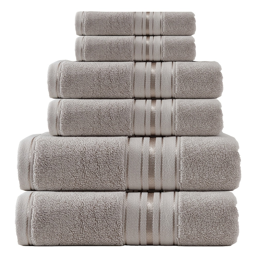 100 Percent Cotton Luxury Towel Set Six Piece Bath Spa Towels Washcloths