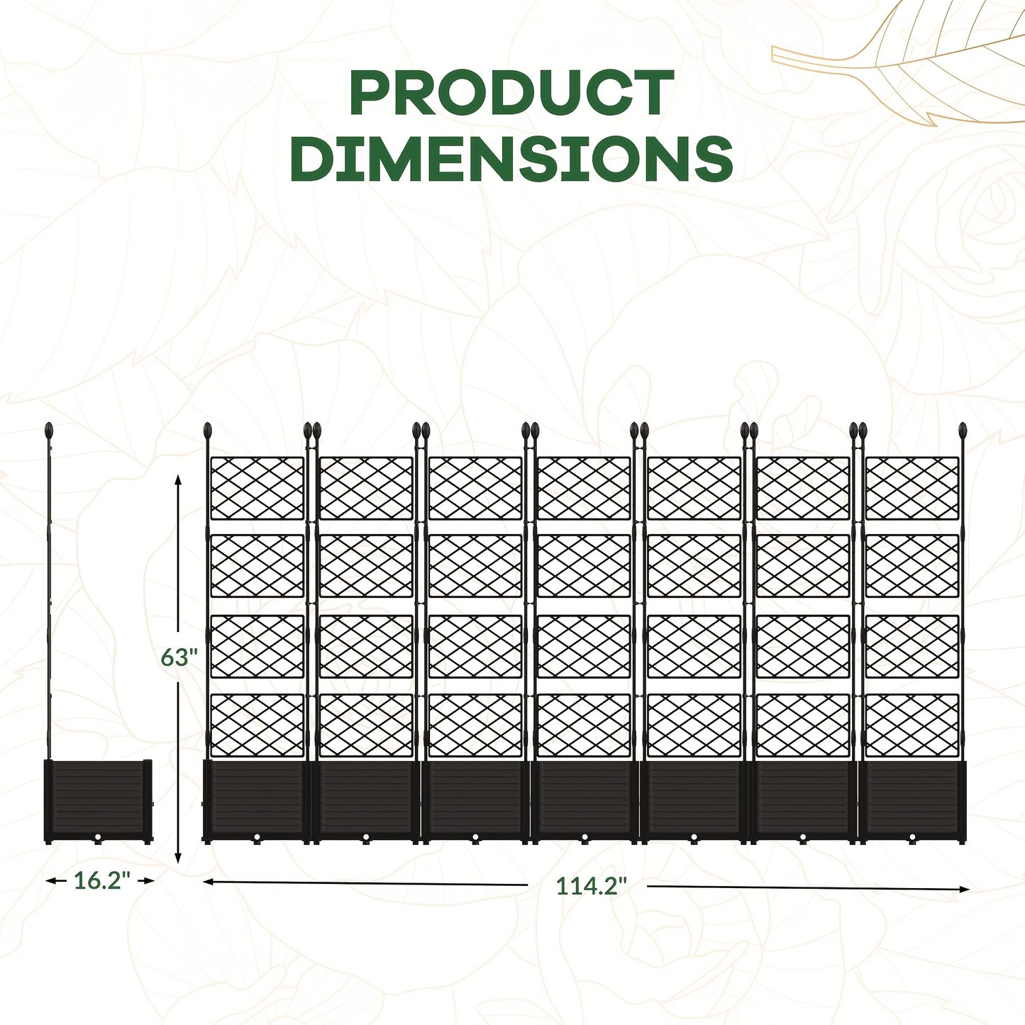 3 Piece Raised Garden Bed Kit 50 Inch By 63 Inch Vertical Garden Box Balcony