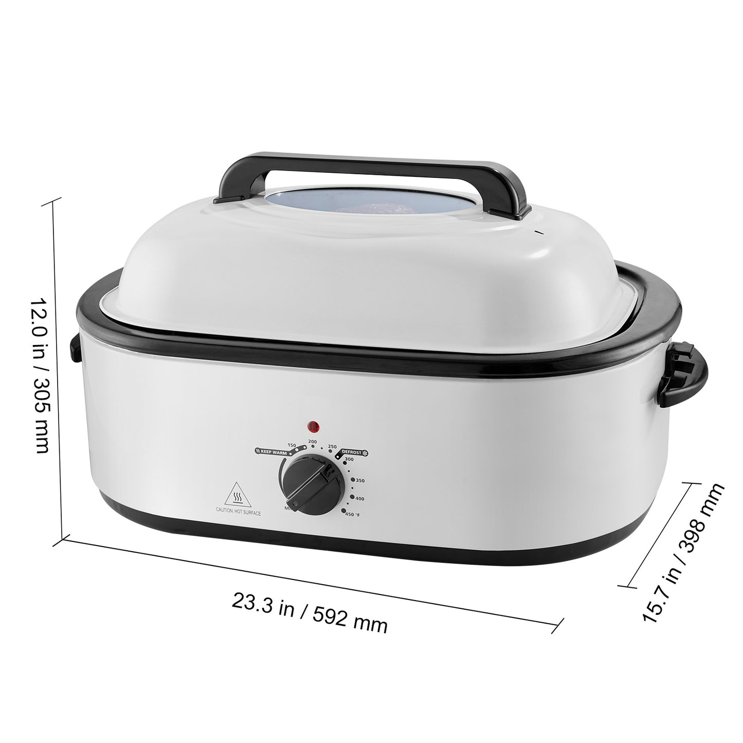 VEVOR Electric Roaster Oven 22 Qt Self Basting Lid 1450W