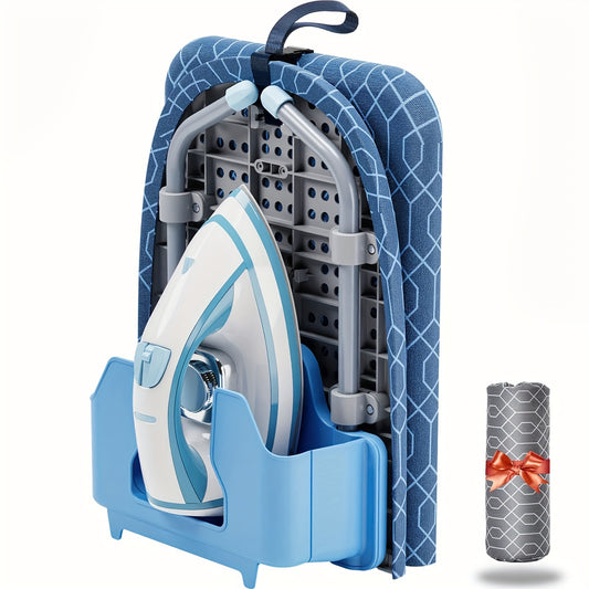 Portable Tabletop Ironing Board with Iron Holder & 2 Heat-Resistant Covers - Compact Metal Ironing Board with Non-Slip Feet, Striped Design for Home, Travel, Camping - Perfect Gift for Thanksgiving, Christmas