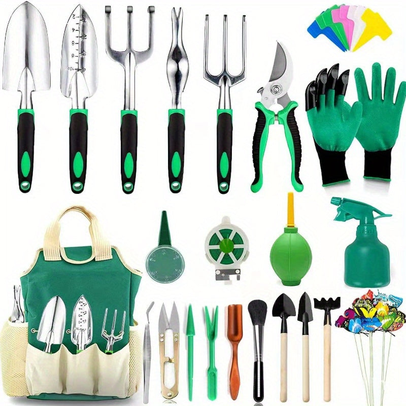 23 Piece Garden Tools Set With Tool Bag Gloves Sprayer Succulent Tools