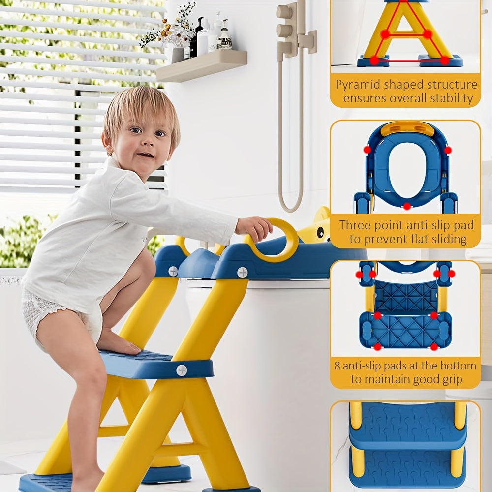 2 in 1 Potty Training Toilet With Steps And Handrails