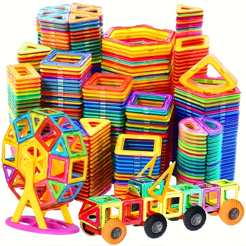 122pcs - DIY Magnetic Toys With Magnetic Blocks, Large-sized STEM Toy Structure Set Toys, Educational Magnetic Toys For Learning, Magnetic Tiles, Birthday, Halloween, Valentine'S Day Gifts