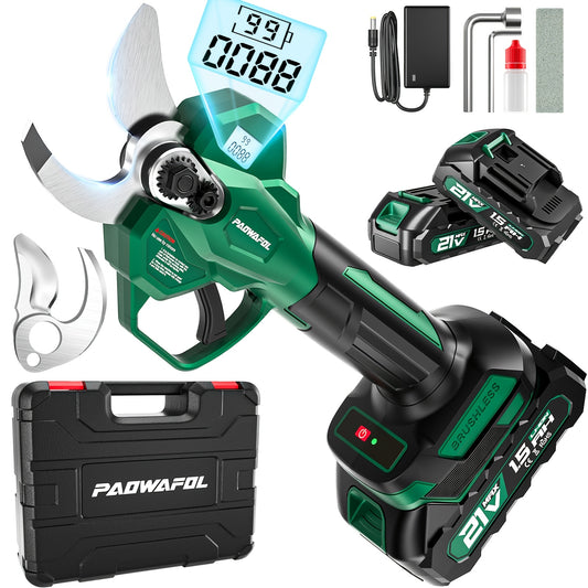 Cordless Electric Pruning Shears With 2 Rechargeable Batteries 41mm Cutting