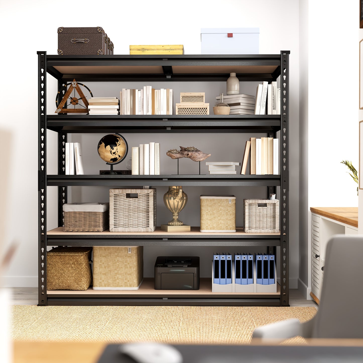 Heavy Duty 5 Tier Metal Shelves - 72 H 2000LBS Capacity