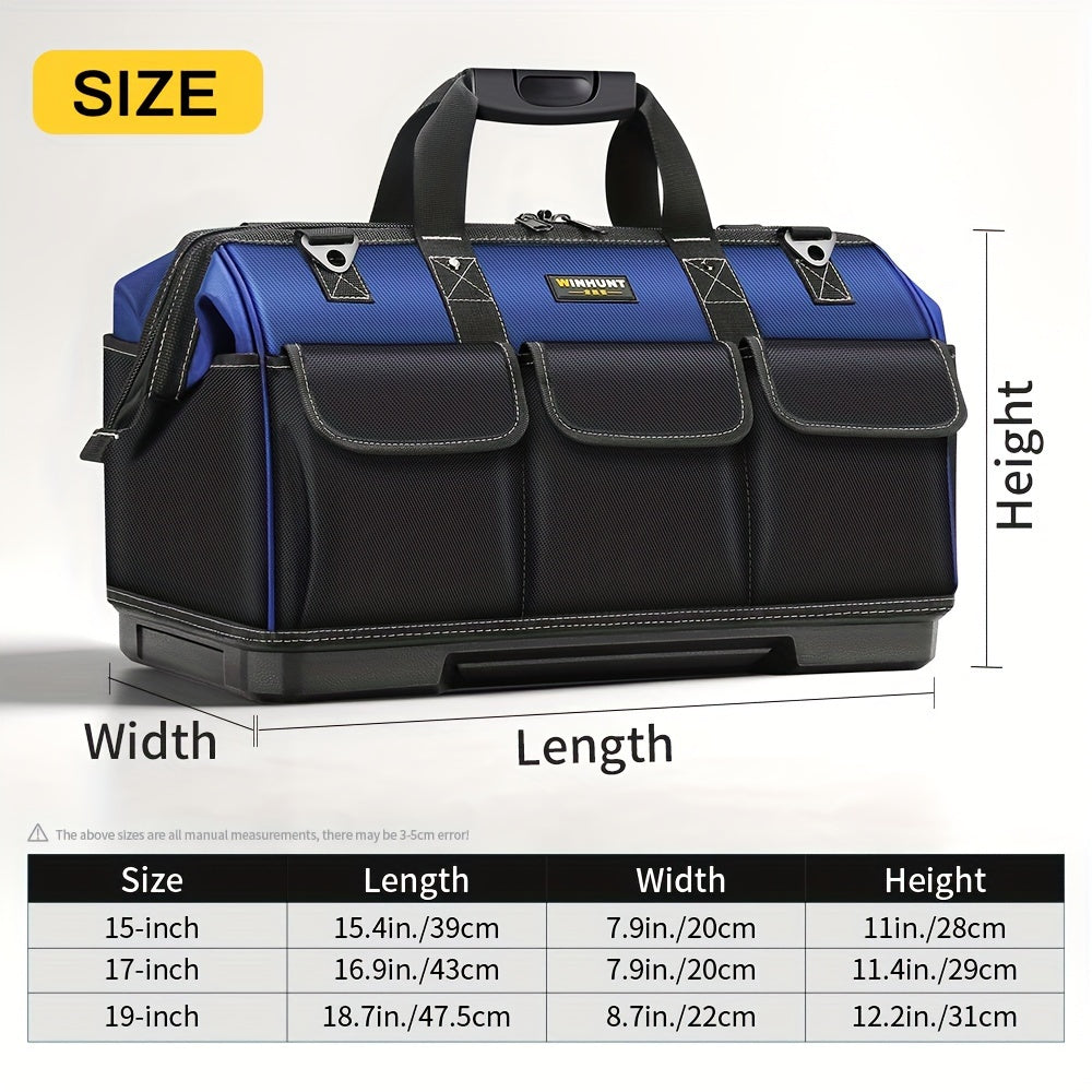 WINHUNT 15 17 19 Inch Heavy Duty Tool Bag Large Capacity 3 Layer Organizer