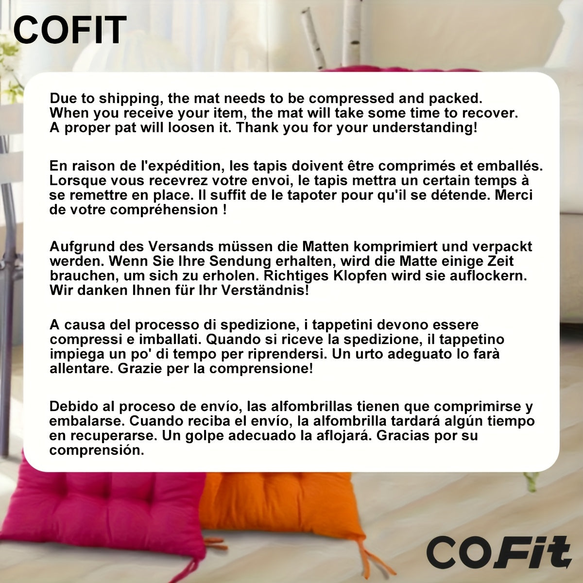 4-Pack Solid Color Polyester Chair Cushions - No Electricity Required, Durable Fabric, Plush Design, Suitable for Garden Chairs, Restaurant Chairs, Car Seats and Office Chairs