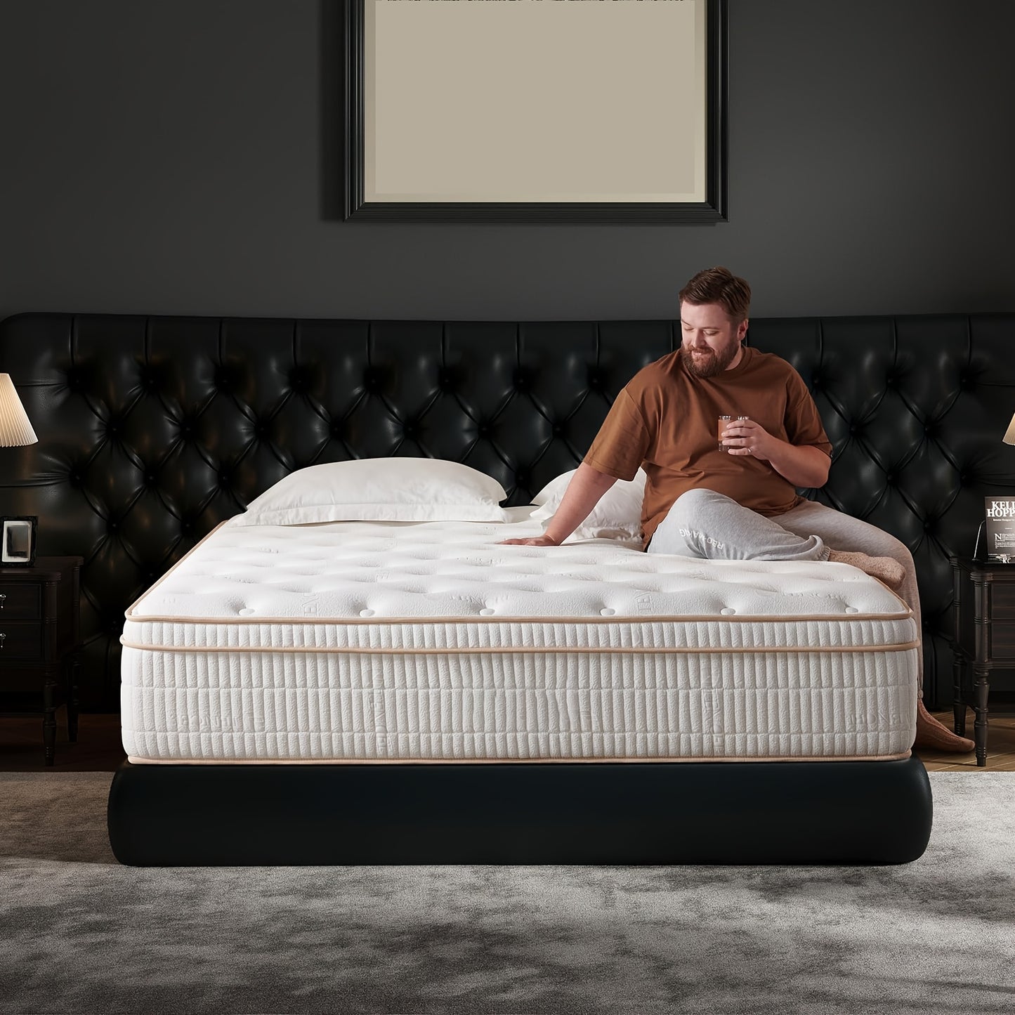 12 Inch Queen Hybrid Mattress with Cooling Gel Memory Foam & Zoned Pocket Coils - Pressure Relief & Motion Isolation, Breathable Bed in a Box, Medium-Firm Support, Cooling Technology for Hot Sleepers, Spinal Alignment, No Bat