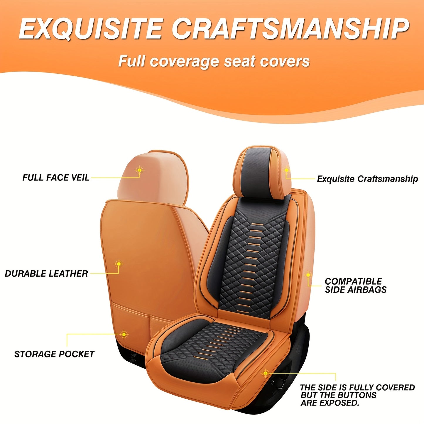 5 Seat Nappa Leather Breathable Perforated Air Hole Universal Car Seat Covers Full Set Full Surrounded Front Back Side Cushion Protector Fit for Most Cars SUV Truck Sedan