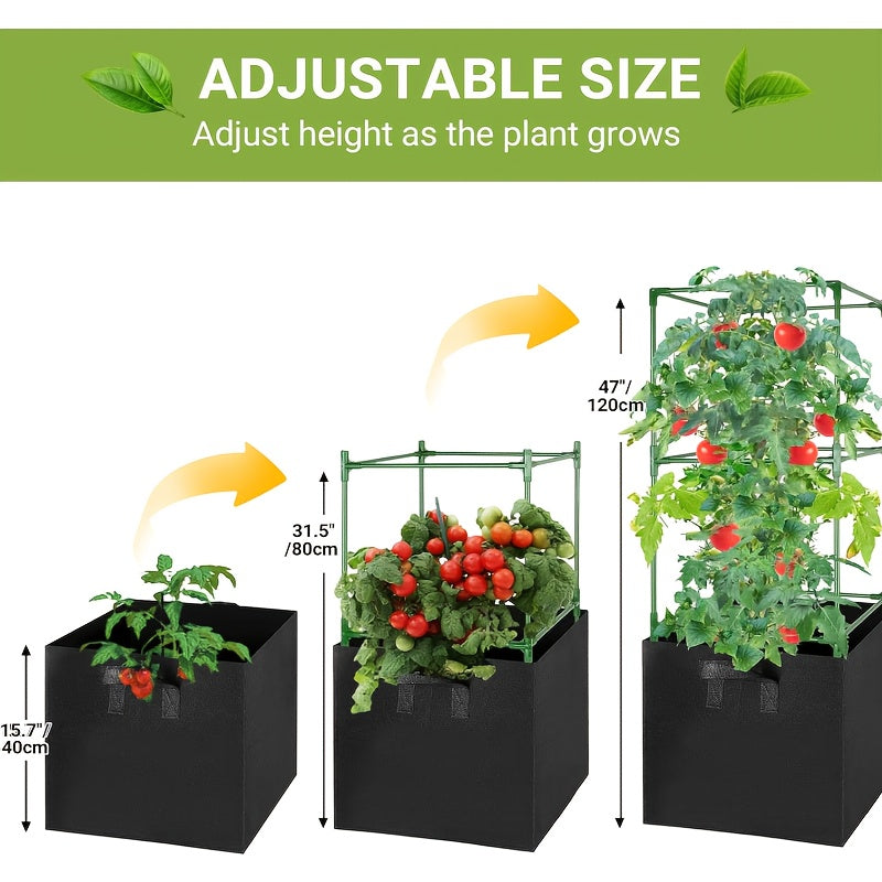3Pc Heavy Duty Tomato Plant Support Rack Trellis System For Vertical Garden