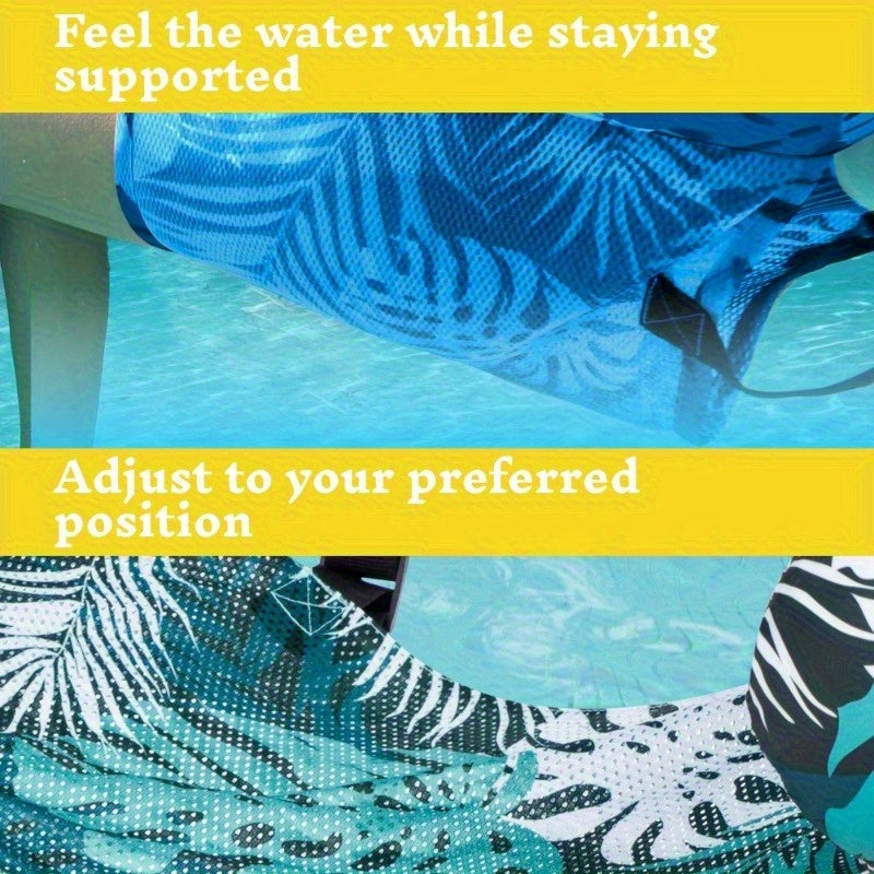 JOYFY 1 Pack/2 Pack Leaf Design Floating Lounger - Inflatable Pool Chair for Adults, Portable Summer Float for Beach, Lake & Pool Parties