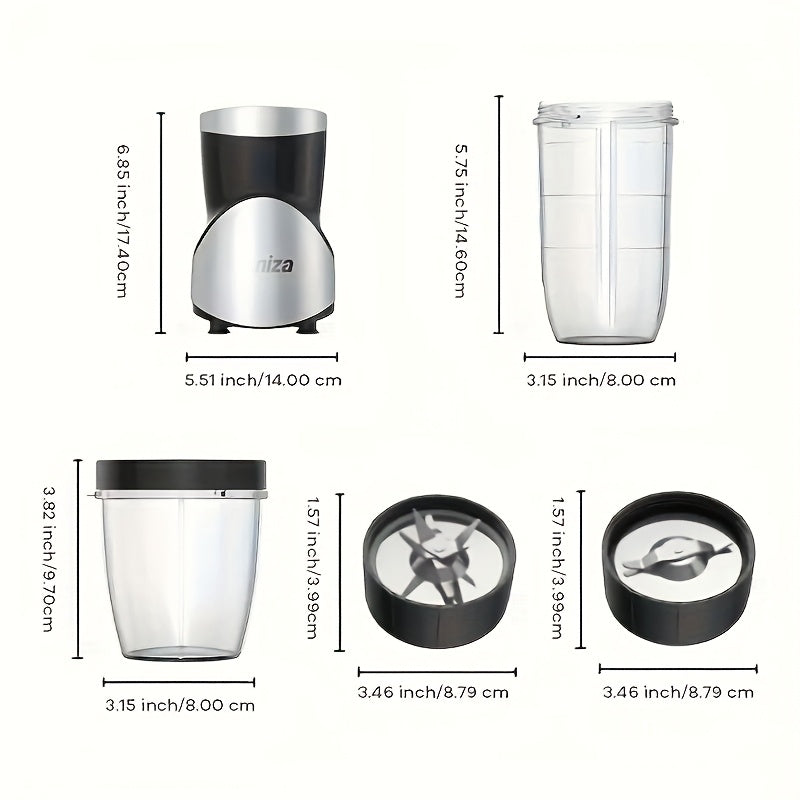 900W Smoothie Blender Set 15Pcs With 4 BPA Free Cups