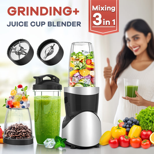 900W Cold Press Juicer And Blender Set With BPA Free Portable Cups For Smoothies