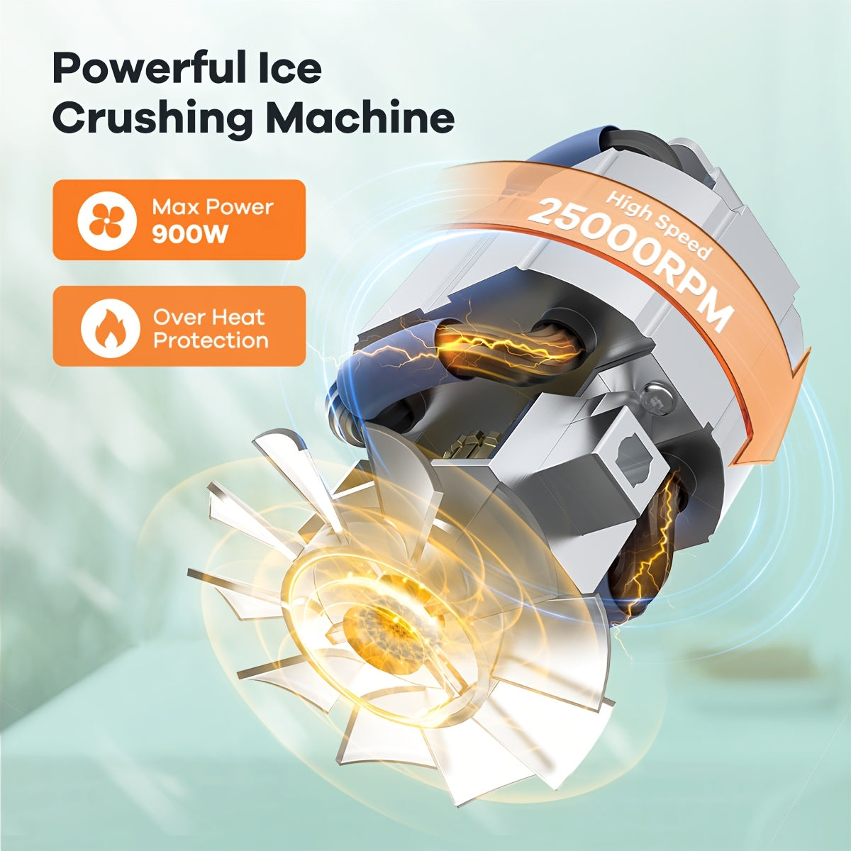 900W Smoothie Blender Set 15Pcs With 4 BPA Free Cups