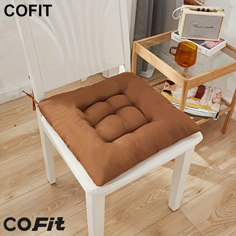 4-Pack Solid Color Polyester Chair Cushions - No Electricity Required, Durable Fabric, Plush Design, Suitable for Garden Chairs, Restaurant Chairs, Car Seats and Office Chairs