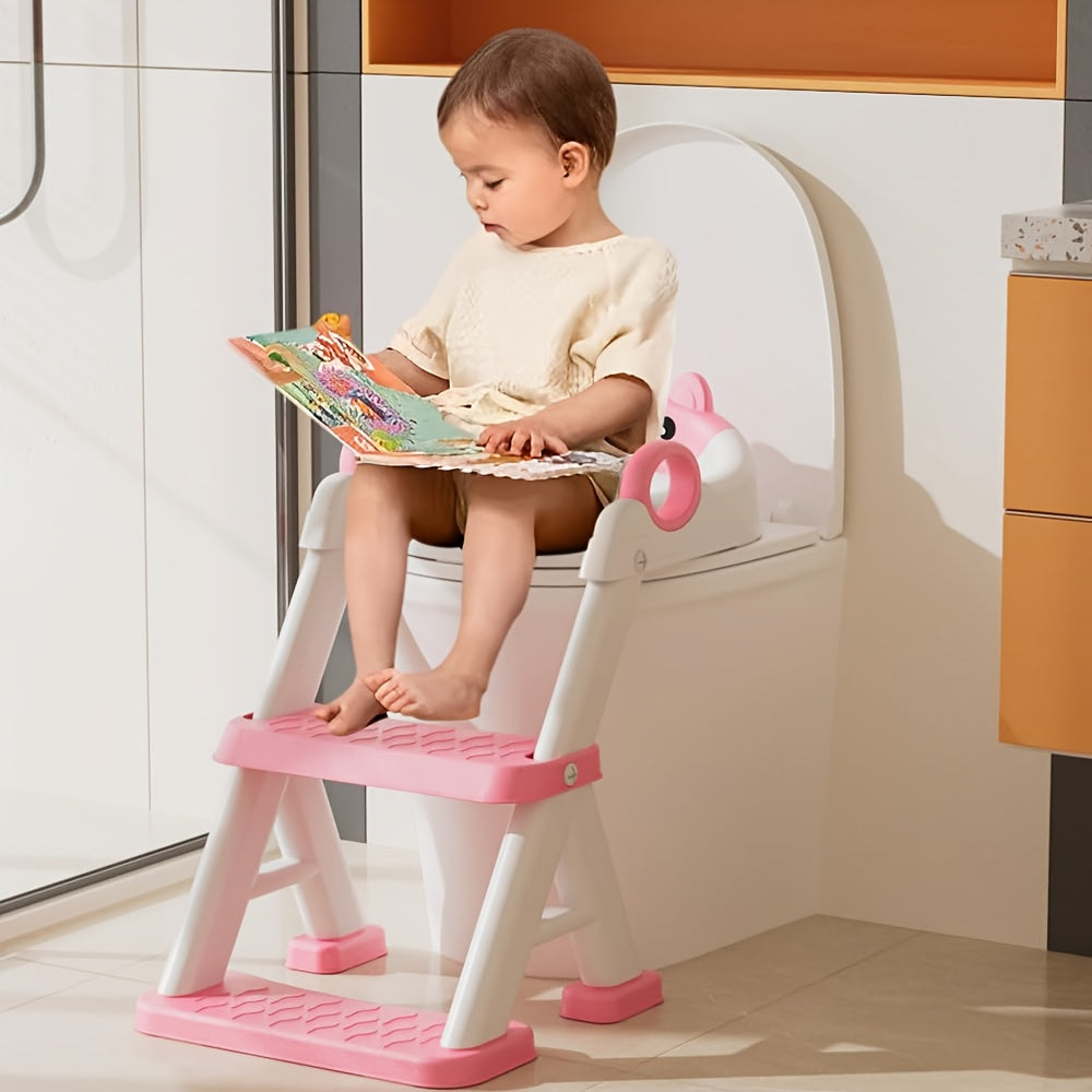 2 in 1 Potty Training Toilet With Steps And Handrails