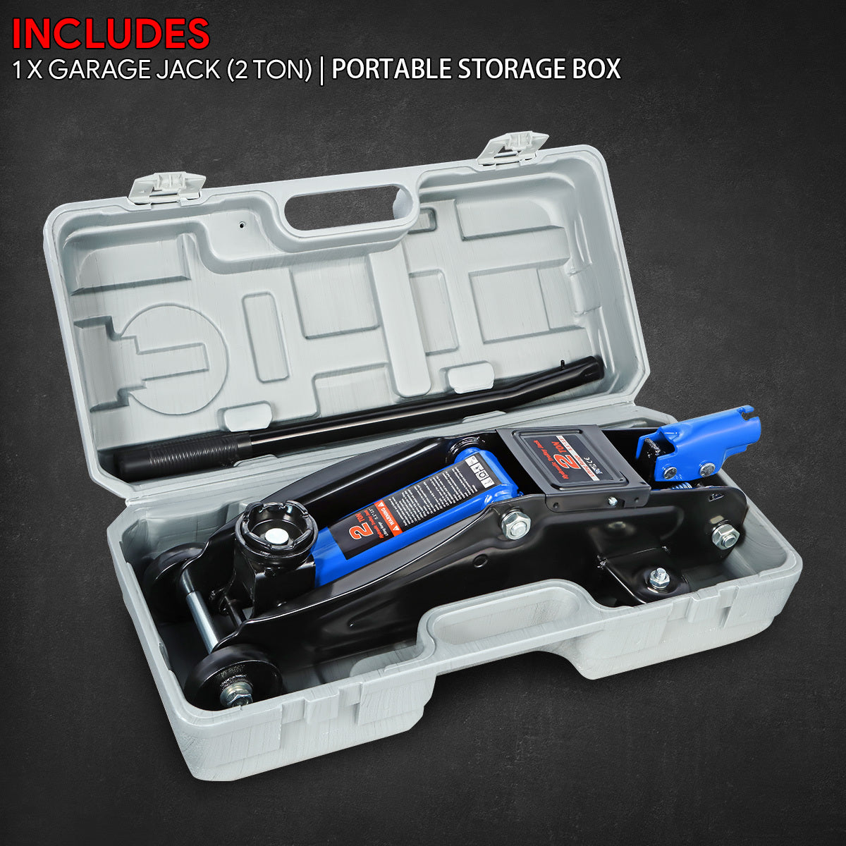 2 Ton And 3 Ton Heavy Duty Steel Low Profile Hydraulic Floor Jack Blue