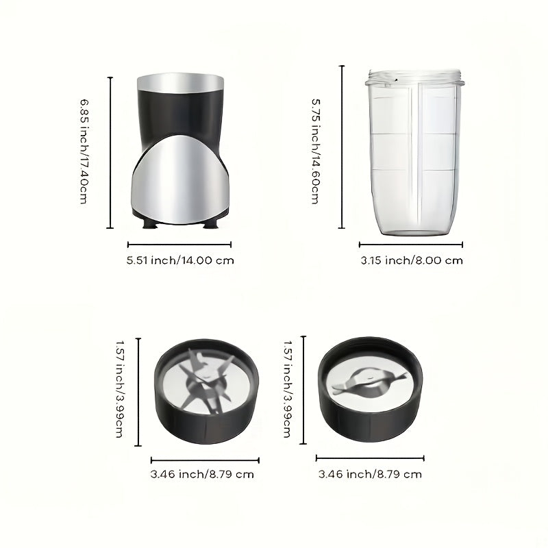 900W Cold Press Juicer And Blender Set With BPA Free Portable Cups For Smoothies