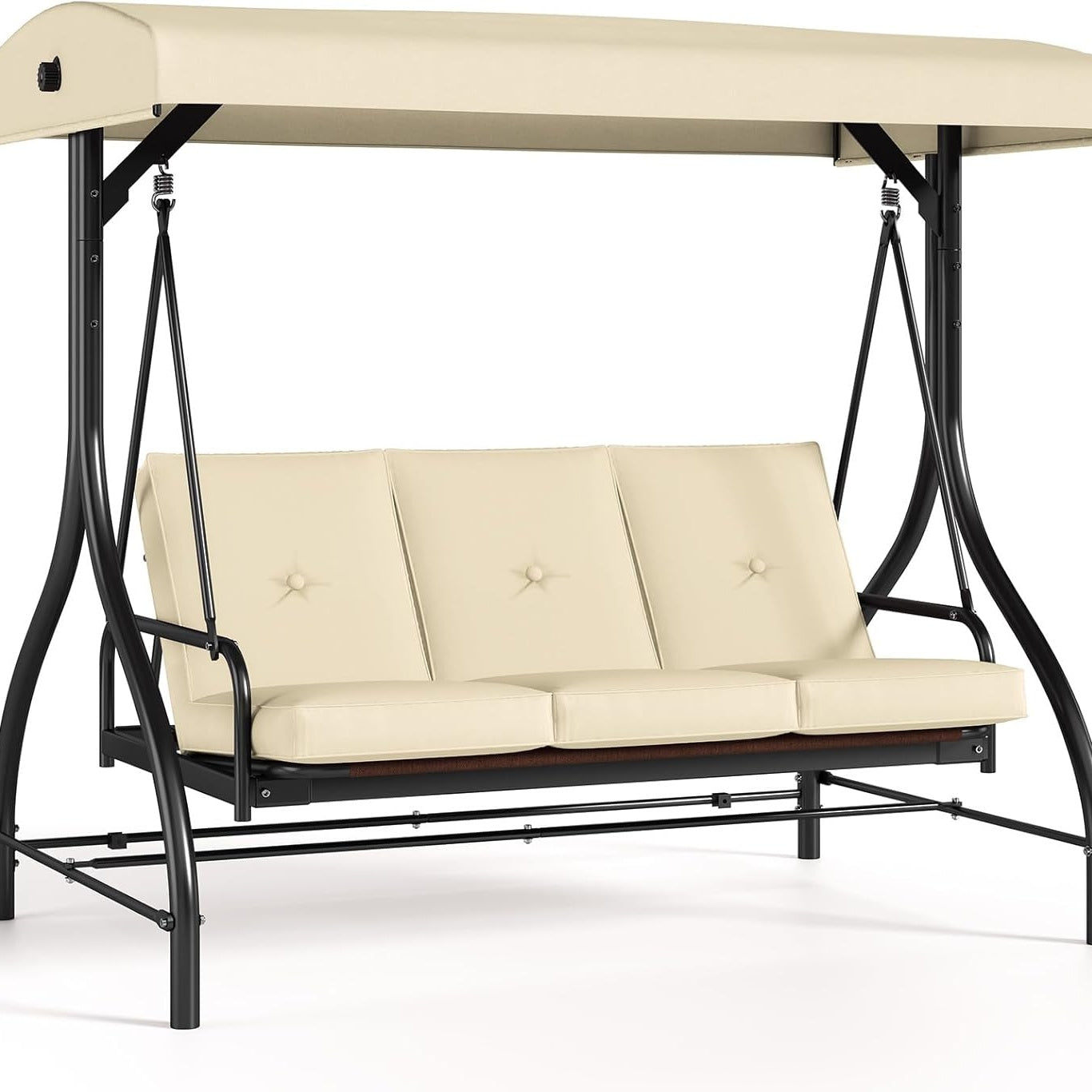 Three Person Outdoor Glider Swing Hammock With Canopy