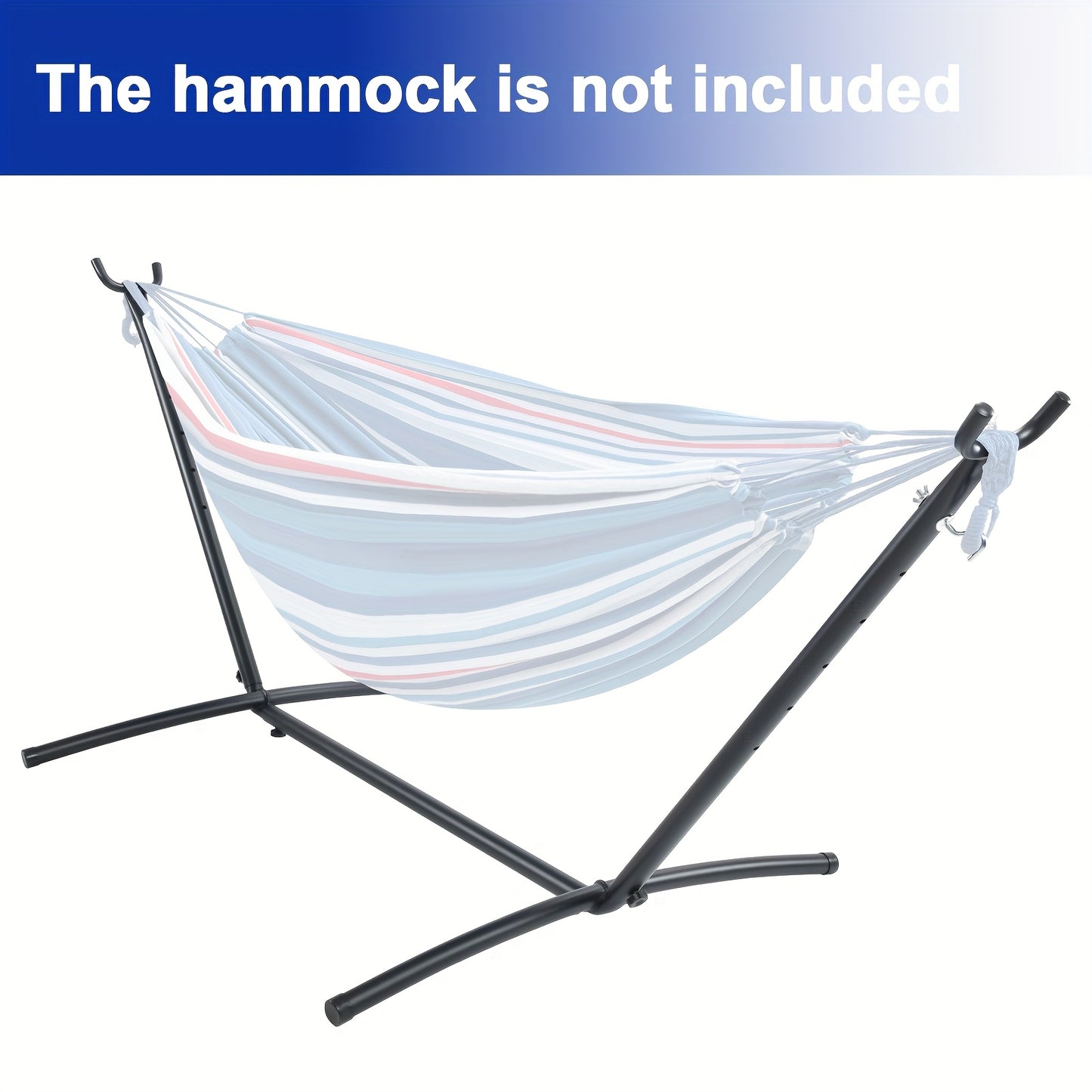 Heavy Duty Adjustable Portable Hammock Stand With 440 Pound Capacity Anti Slip