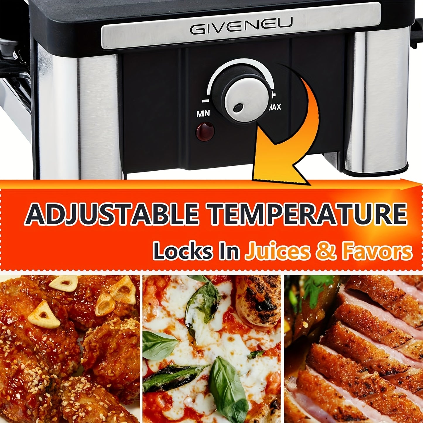 Raclette Grill 1200W Table Grill With 8 Cheese Melt Pans