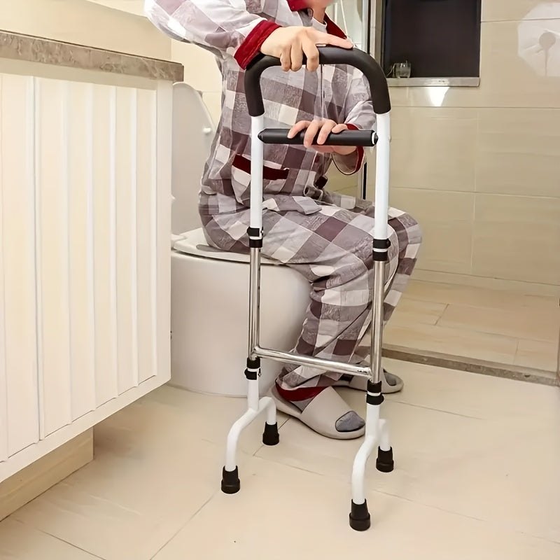 12.4 X 16.54 X 4.92 Inches, 1pc Koociri Easy Bed Rail - Adjustable Walking Aid, Strong Coated Steel Frame, Multiple Grips For Optimal Support, Suitable For Elderly/Adults, Home Bed Use