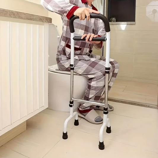 12.4 X 16.54 X 4.92 Inches, 1pc Koociri Easy Bed Rail - Adjustable Walking Aid, Strong Coated Steel Frame, Multiple Grips For Optimal Support, Suitable For Elderly/Adults, Home Bed Use