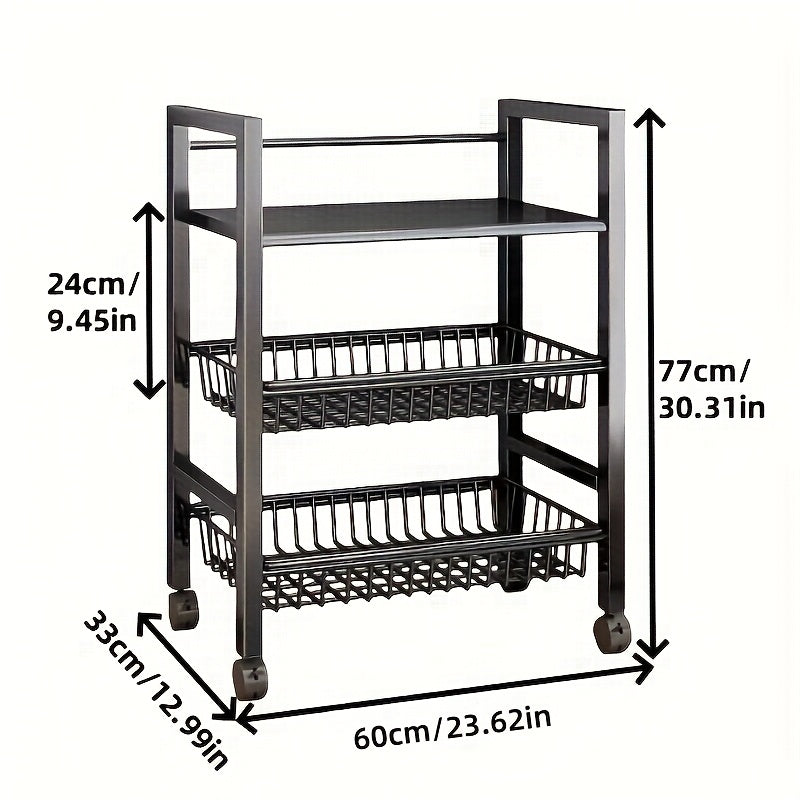 Wheeled Adjustable Storage Rack With Wire Bins For Garage