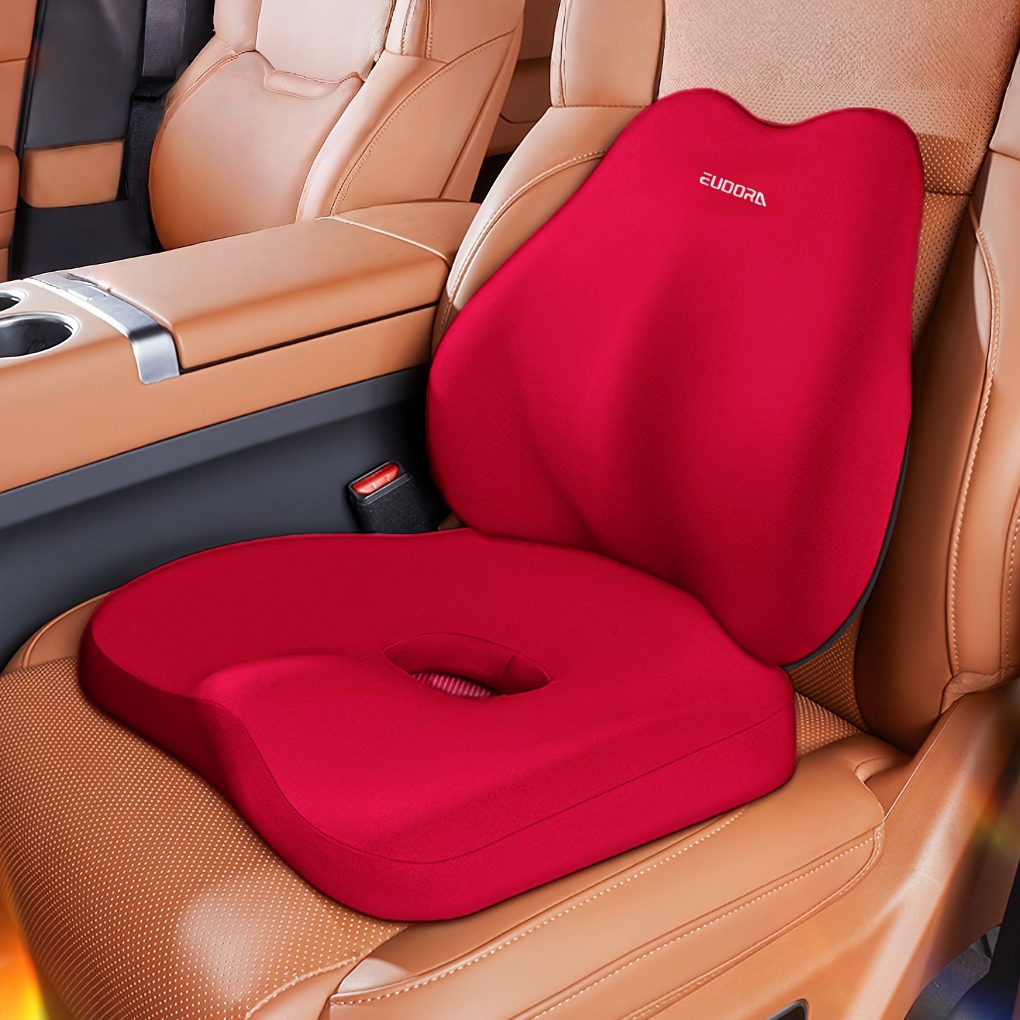 Memory Foam Ergonomic Car Seat Cushion And Back Cushion Set