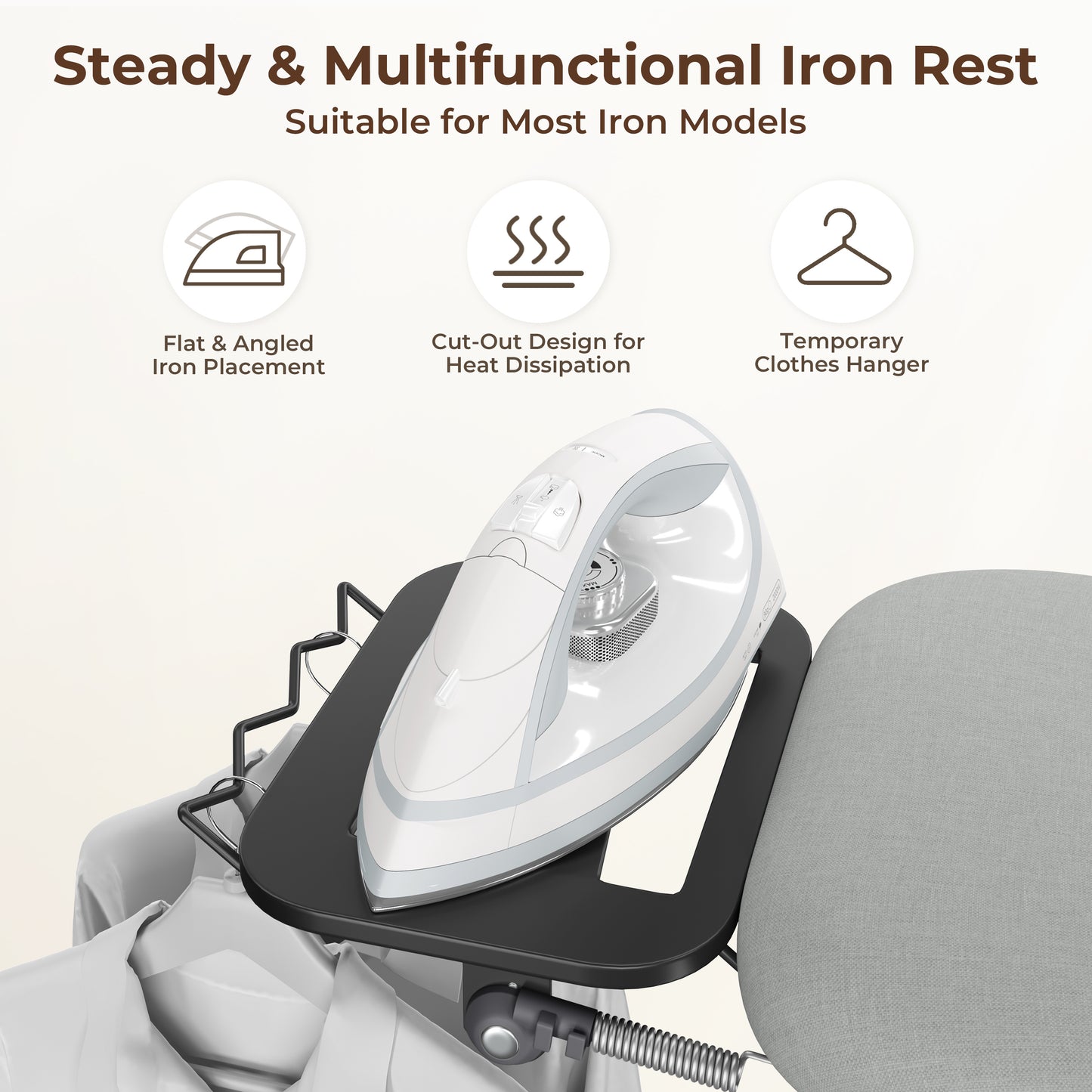 Costoffs Full Size Ironing Board Height Adjustable With Cord Holder