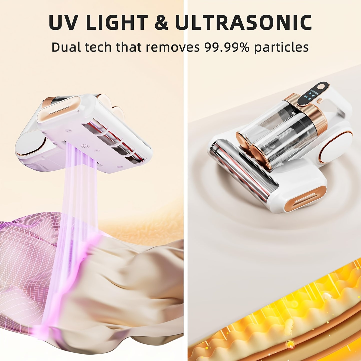 Mattress Vacuum Cleaner With UVC 16Kpa Handheld Suction