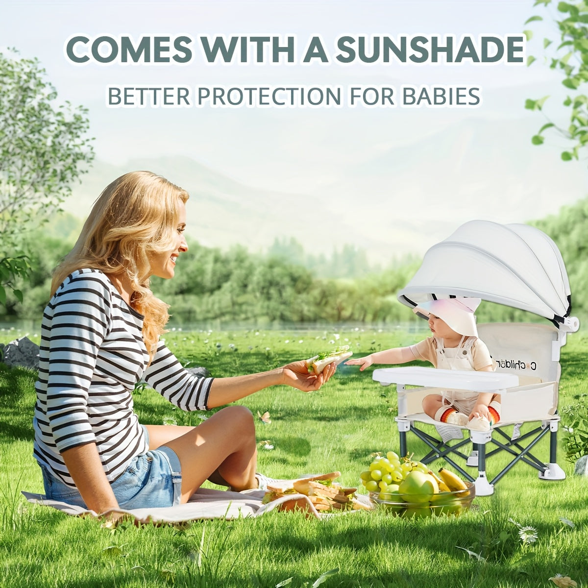 Cochildor Portable Booster Seat and High Chair with Detachable Tray