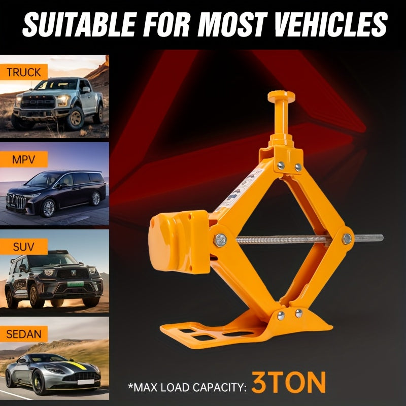 3 Ton Electric Scissor Jack 12V Lifting Floor Jack For SUV Tire Change