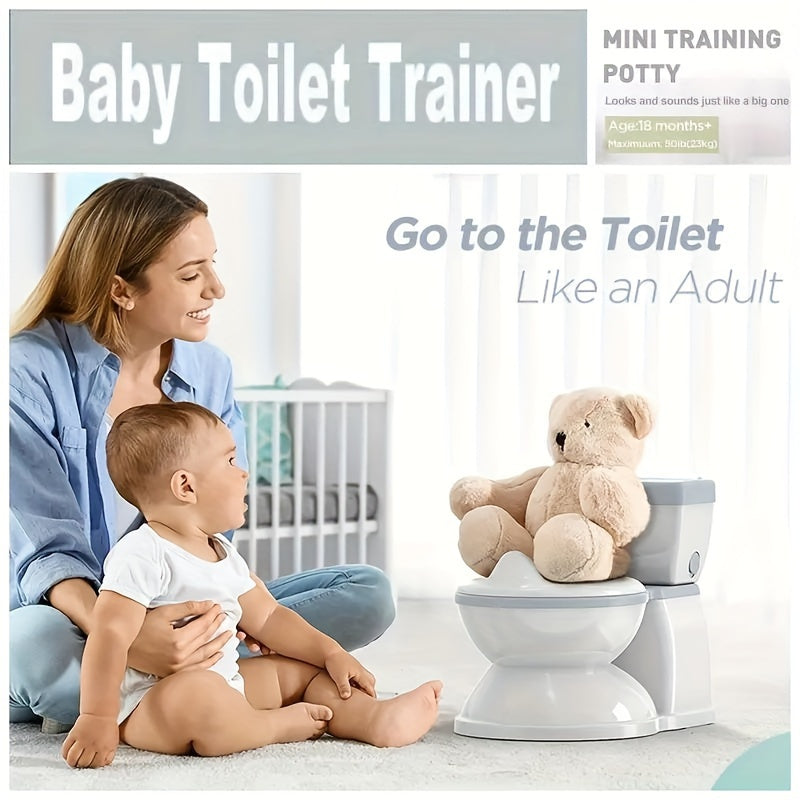 Real Feel Diaper Seat with Wipe Storage, Transition Seat And Disposable Liner - Realistic Toilet - Easy to Clean And Assemble (Gray), 4Th of July, And Closeout