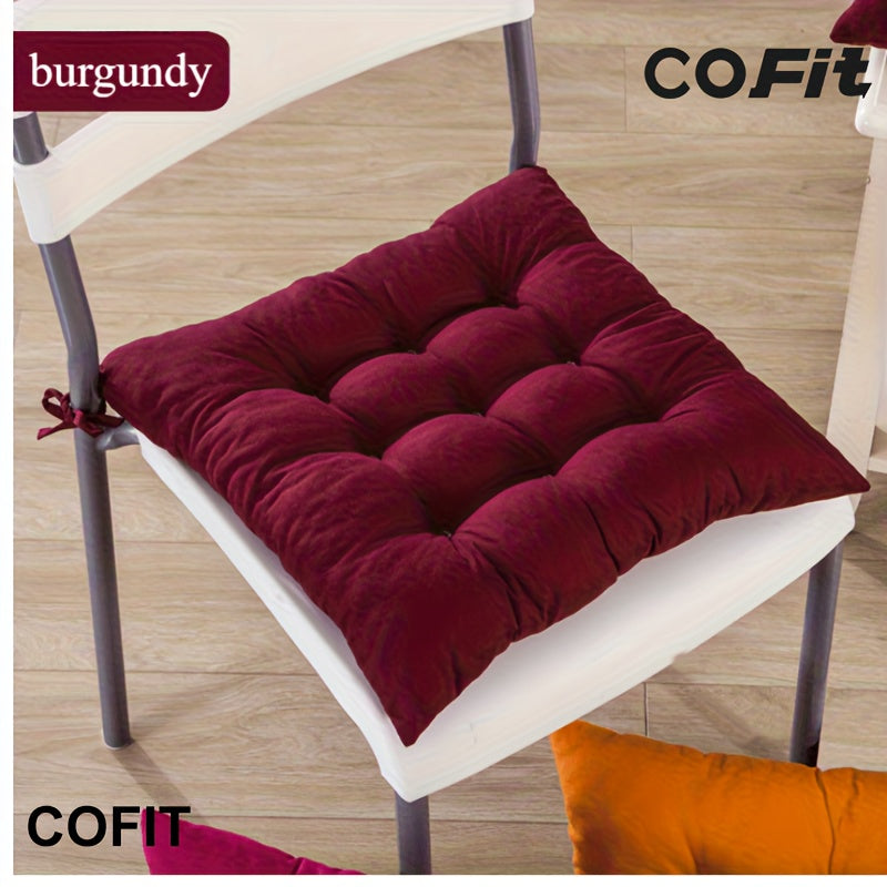 4-Pack Solid Color Polyester Chair Cushions - No Electricity Required, Durable Fabric, Plush Design, Suitable for Garden Chairs, Restaurant Chairs, Car Seats and Office Chairs