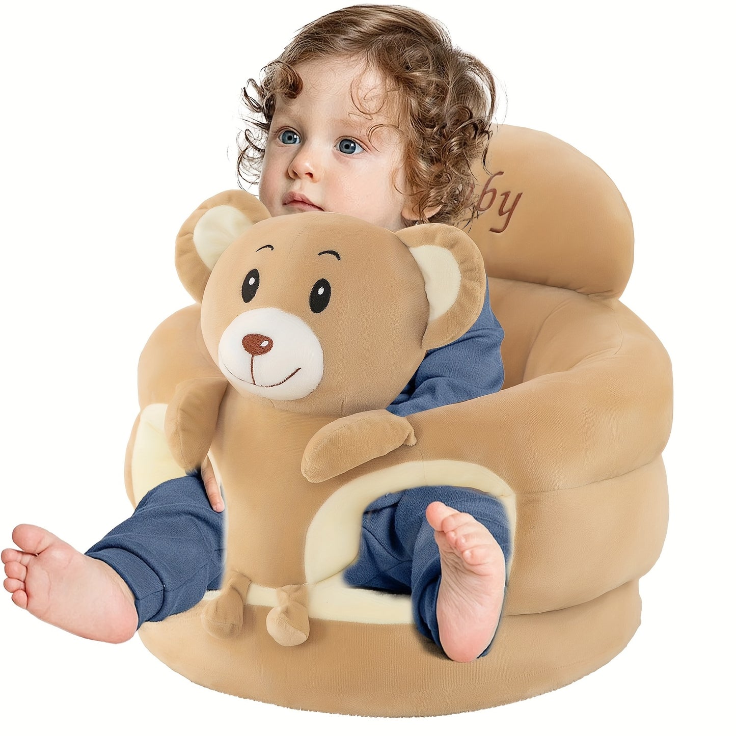Baby Sit Up Chair Plush Teddy Bear Design Adjustable Height