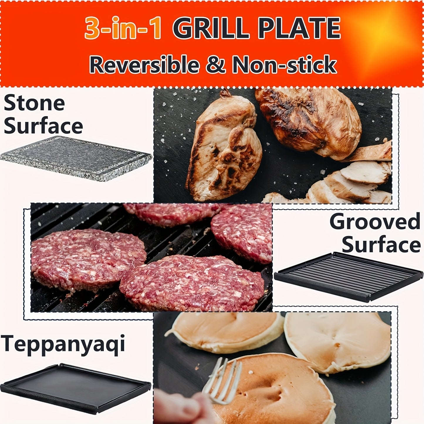 Raclette Grill 1200W Table Grill With 8 Cheese Melt Pans