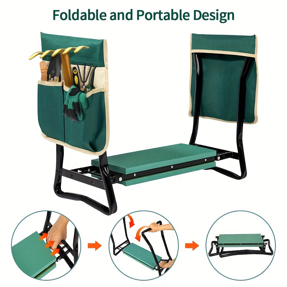 Uten Upgraded Foldable Garden Kneeler And Seat With Thick Soft Kneeling Pad