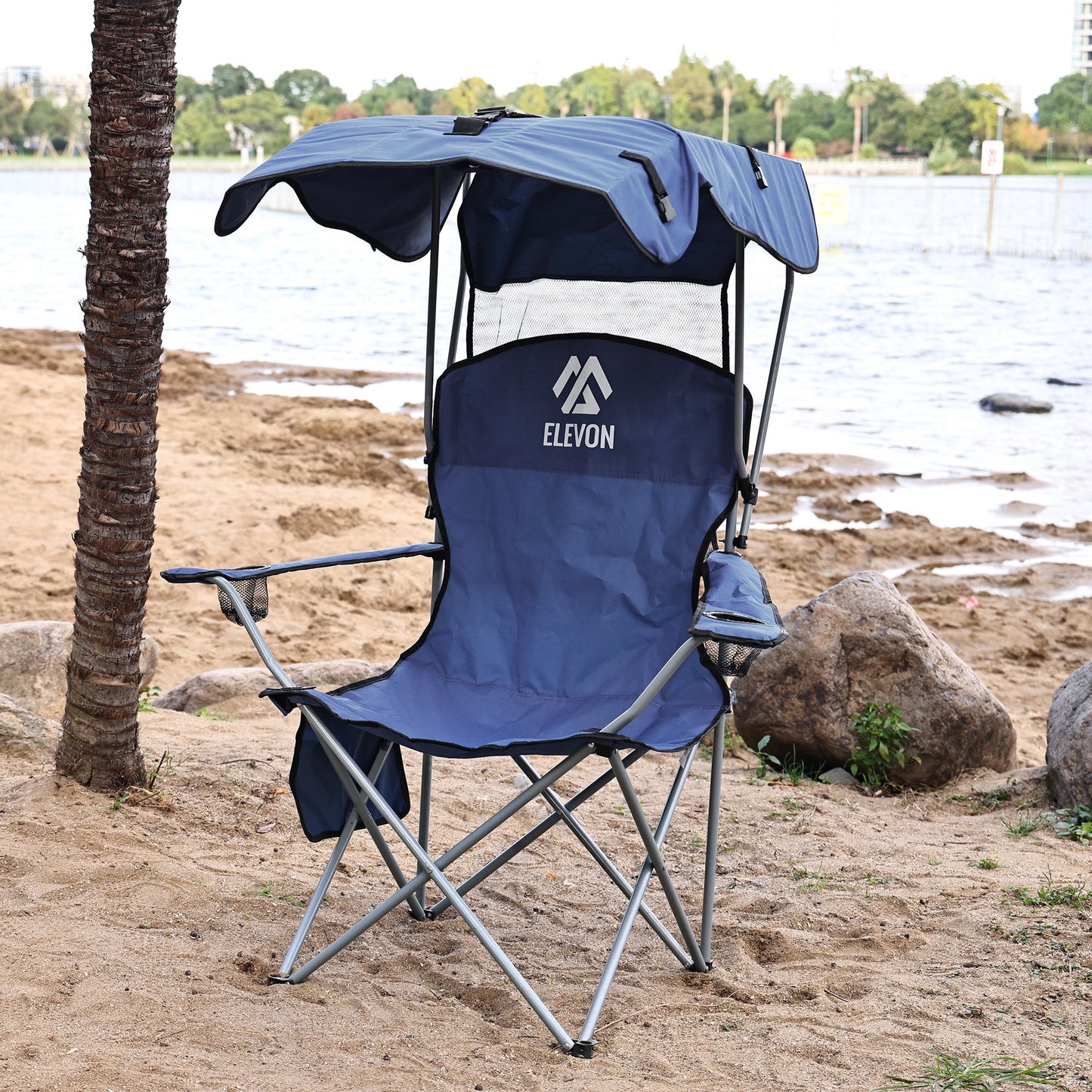 BalanceFrom Canopy Chair Folding Camping Recliner Support with Carrying Bag