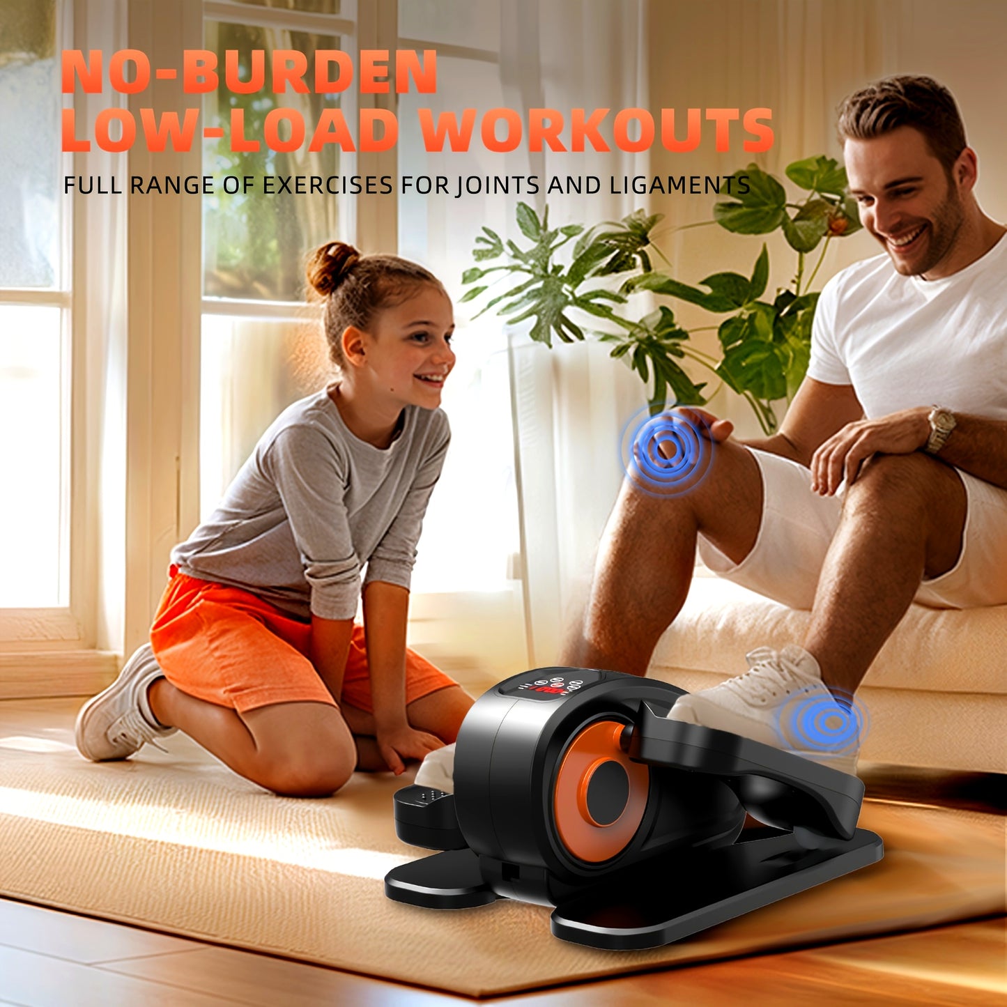 Compact Under Desk Elliptical Machine for Seniors, Quiet & Portable Electric Seated Pedal Exerciser with Remote Control, 12 Adjustable Speeds, Space-Saving Design - Perfect for Low-Impact Workouts at Home Or Office, Elliptica